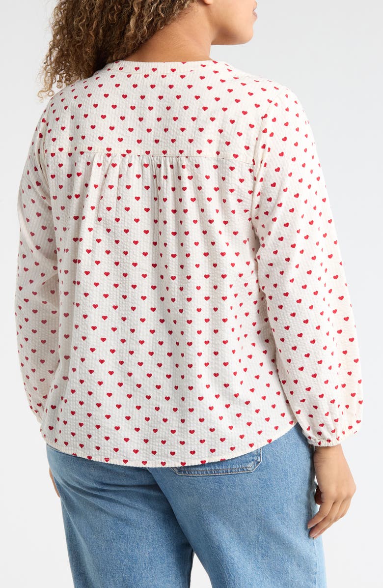 Lucky Brand Long Sleeve Button-Up Shirt, Alternate, color, Cream/ Red