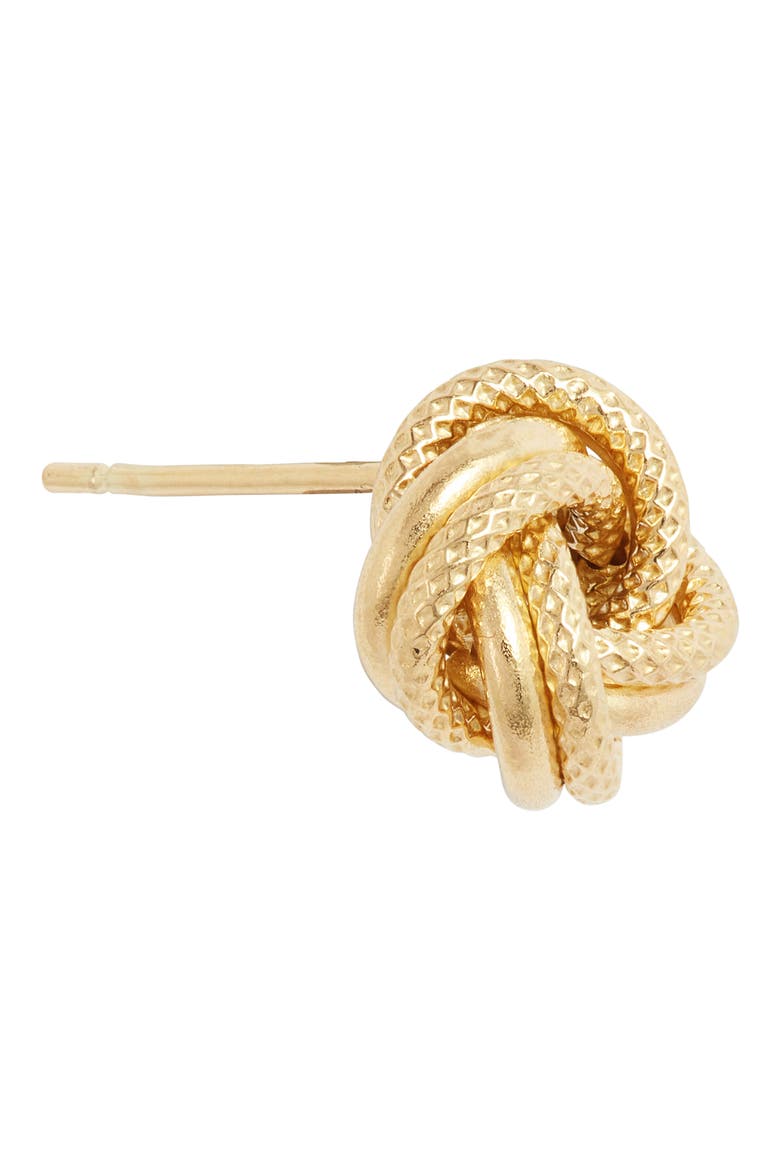 14K Gold Knot Stud Earrings, Alternate, color, YELLOW