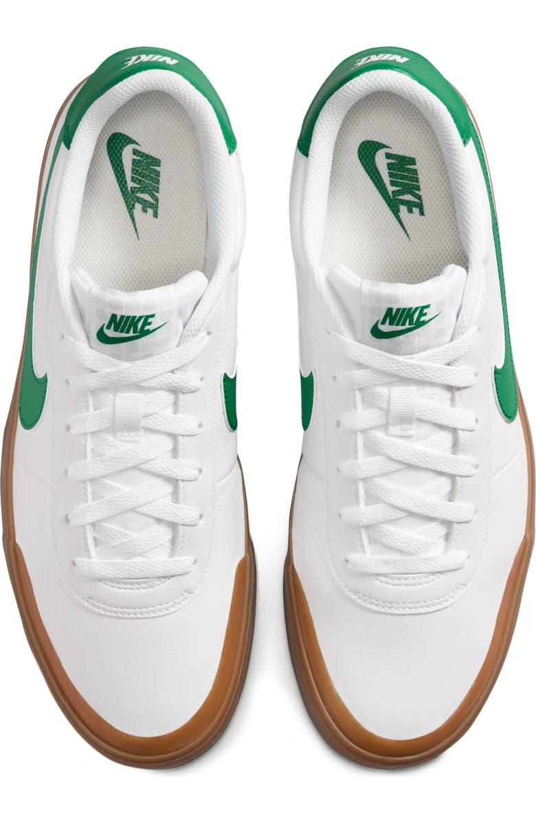 Nike Court Shot Low Top Sneaker, Alternate, color, 109 White/Gum Medium Brown/Malachite