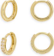 NORDSTROM RACK 2-Piece 8mm Huggie Hoop Earrings Set
