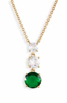 Nadri Triple Drop CZ Pendant Necklace