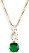Nadri Triple Drop CZ Pendant Necklace
