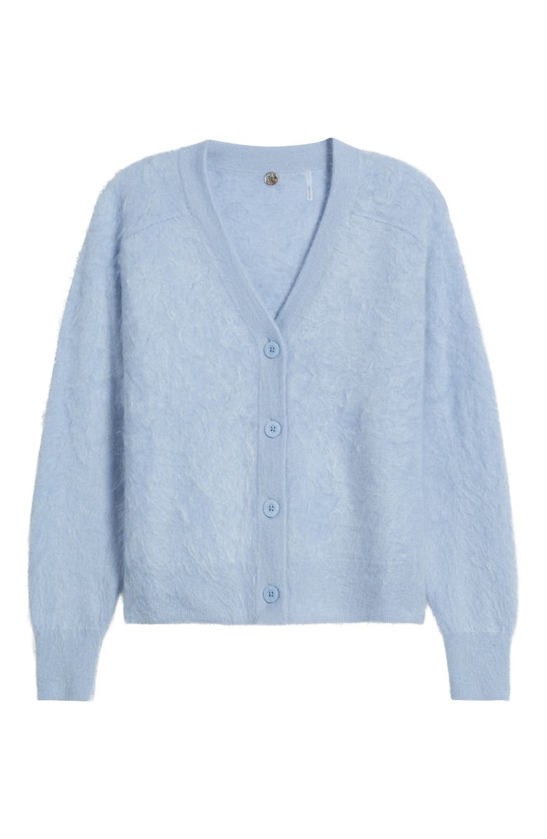 MARGARET O'LEARY Brushed Cashmere Cardigan, Alternate, color, Riviera