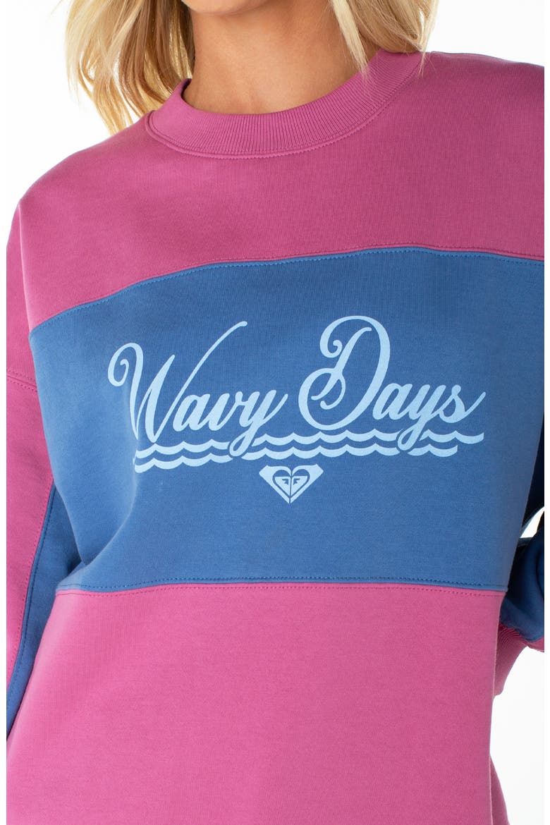 Lineup Colorblock Cotton Blend Sweatshirt, Alternate, color, RED VIOLET