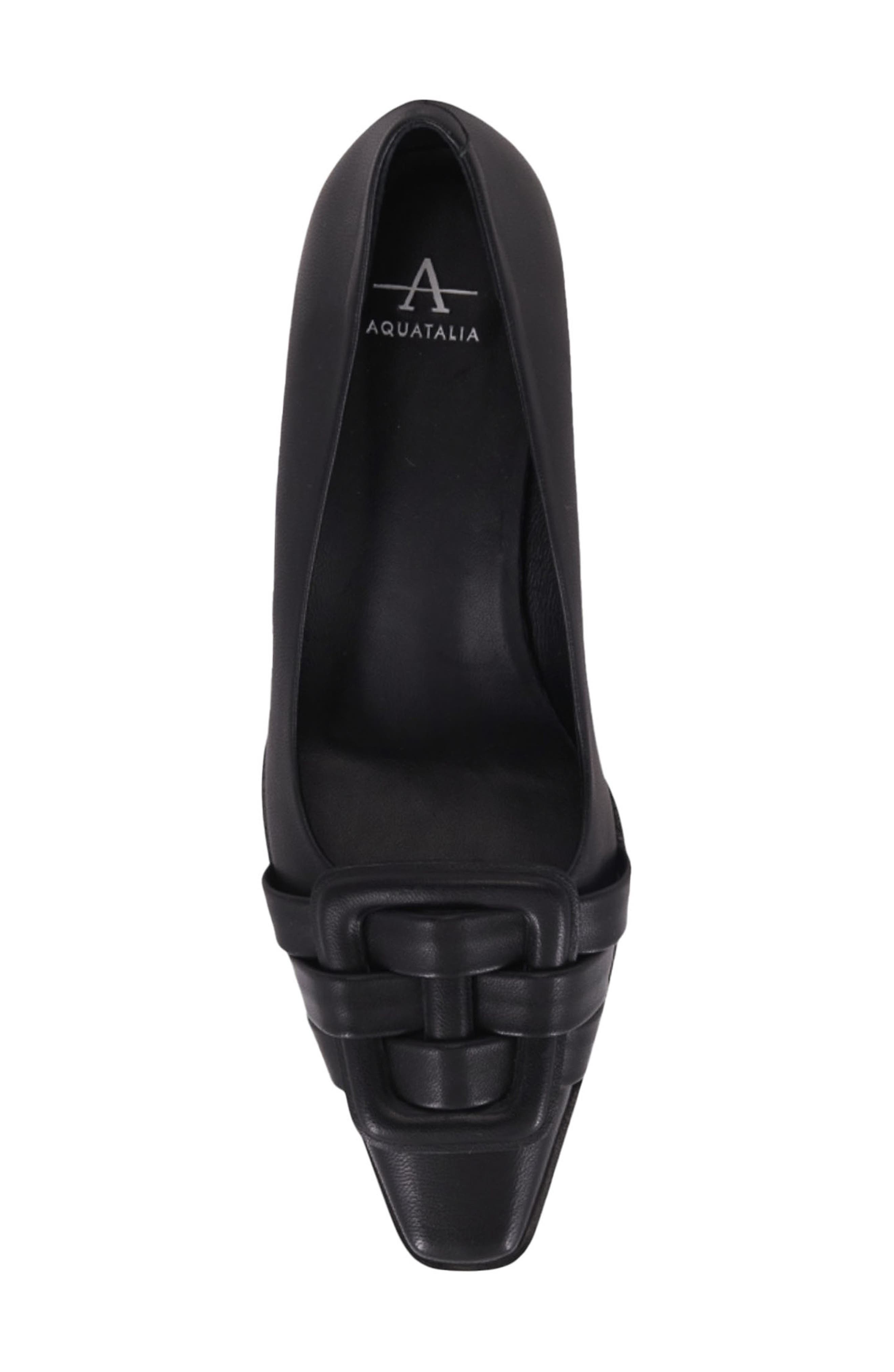 Aquatalia Aloha Pump, Alternate, color, Black Leather
