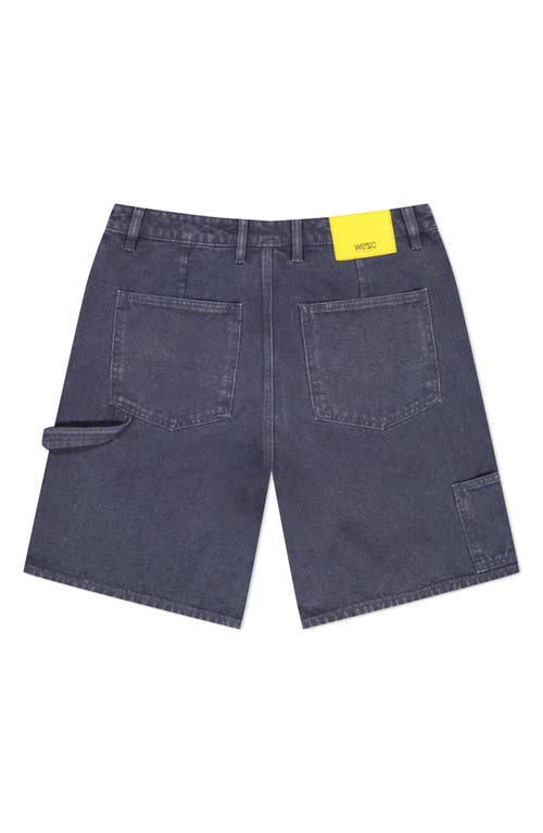 Wesc Canvas Carpenter Shorts In Blue