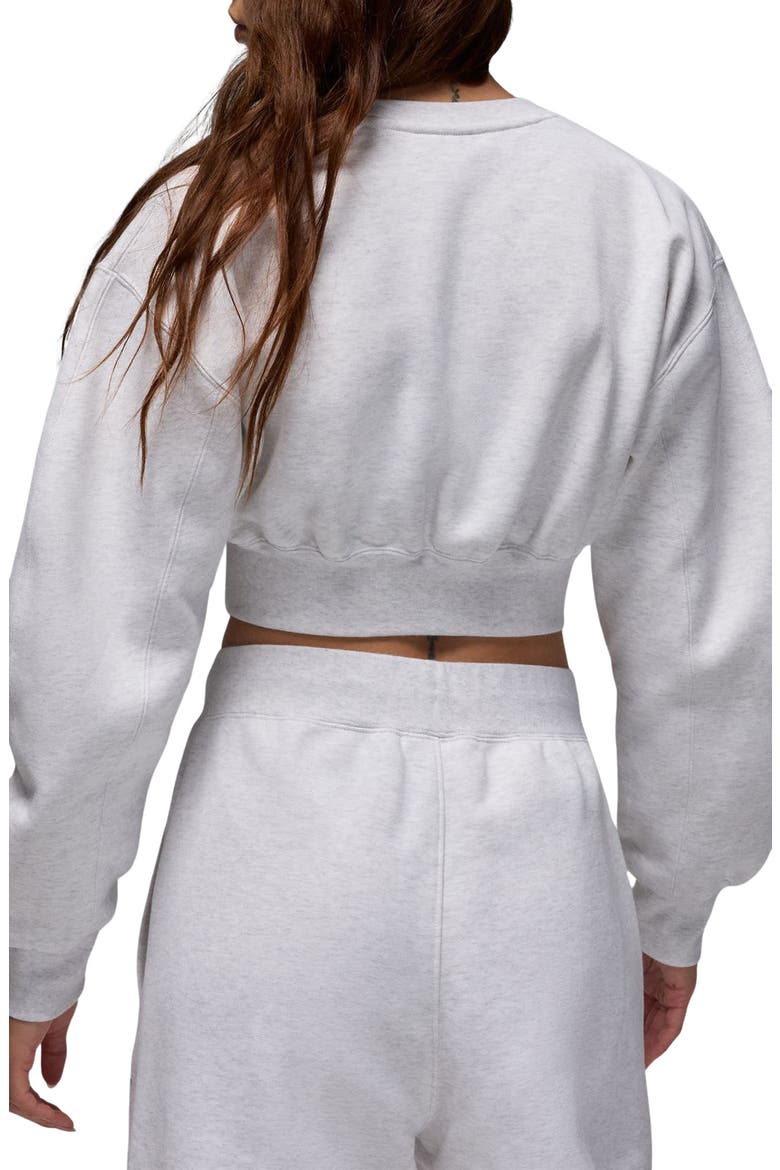 Flight Fleece Crop Sweatshirt, Alternate, color, BIRCH HEATHER