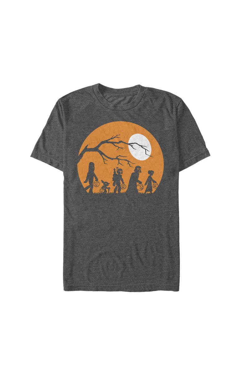 Star Wars Men's Star Wars Halloween Characters Trick or Treat  Graphic T-Shirt, Main, color, Charcoal Heather