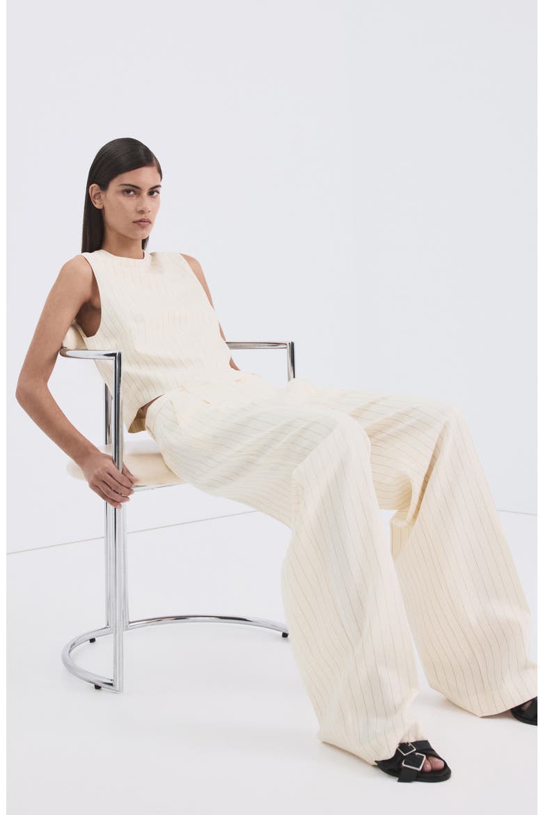 Cadena Pantalon Pinstripe Pants, Alternate, color, OFF WHITE