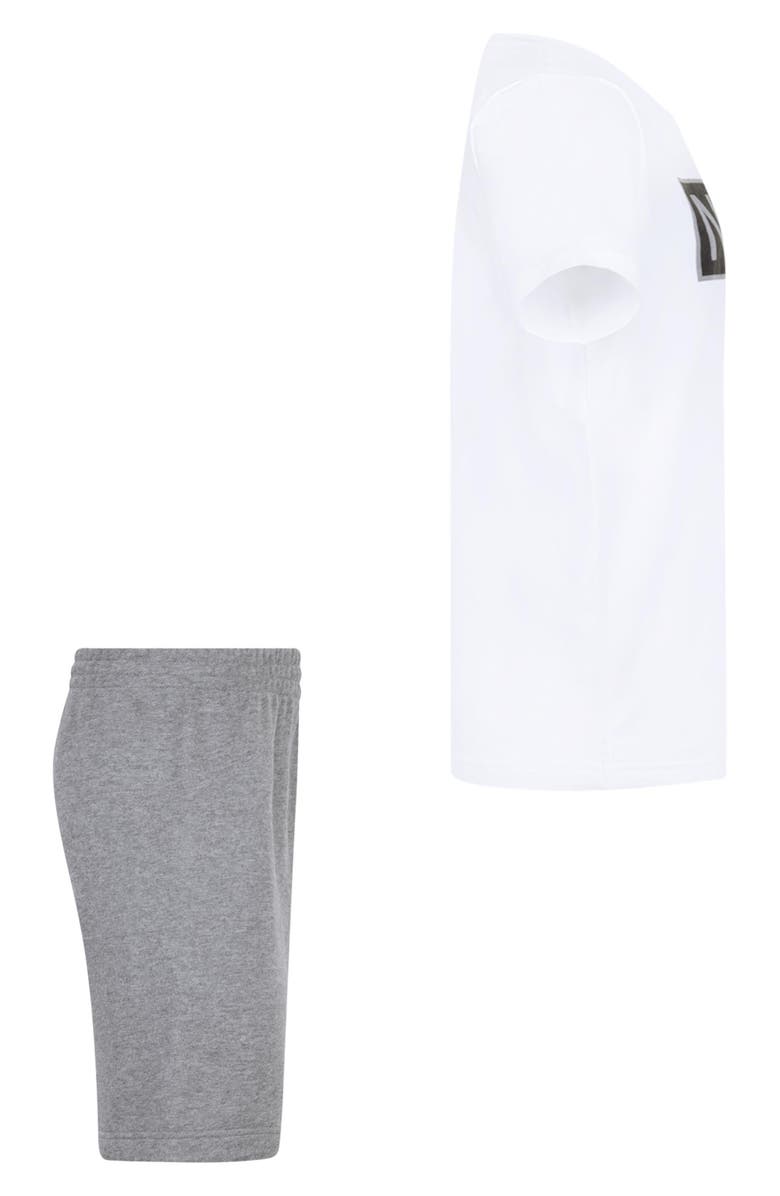 3 Brand Kids' Plate Logo Graphic T-Shirt & Shorts Set, Alternate, color, Carbon Heather