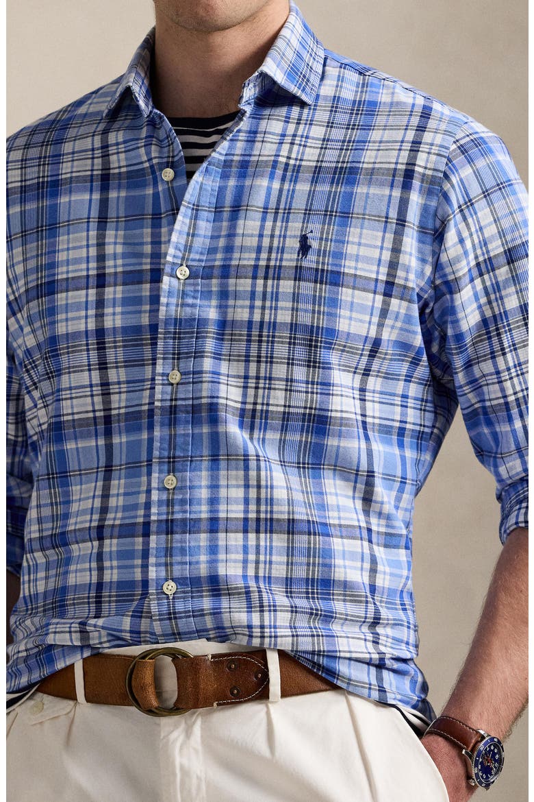 Plaid Classic Fit Oxford Button-Up Shirt, Alternate, color, 6684A BLUE MULTI