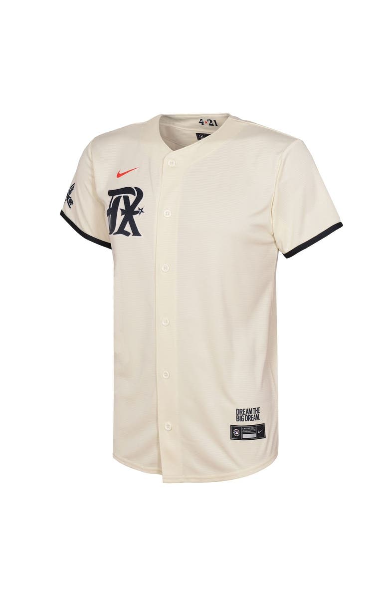 Nike Youth Nike Nolan Ryan Cream Texas Rangers 2023 City Connect Replica Player Jersey, Alternate, color,