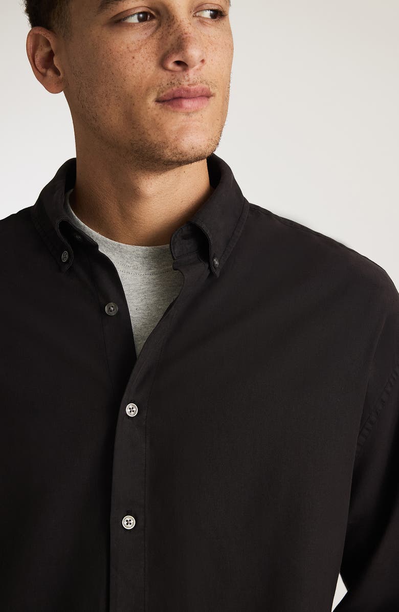Mavi Jeans One Pocket Button Down Shirt, Alternate, color, Black Bean