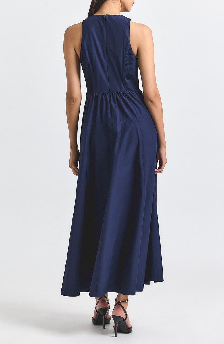 Derek Lam 10 Crosby Melodie Sleeveless Fit & Flare Maxi Dress, Alternate, color, Navy