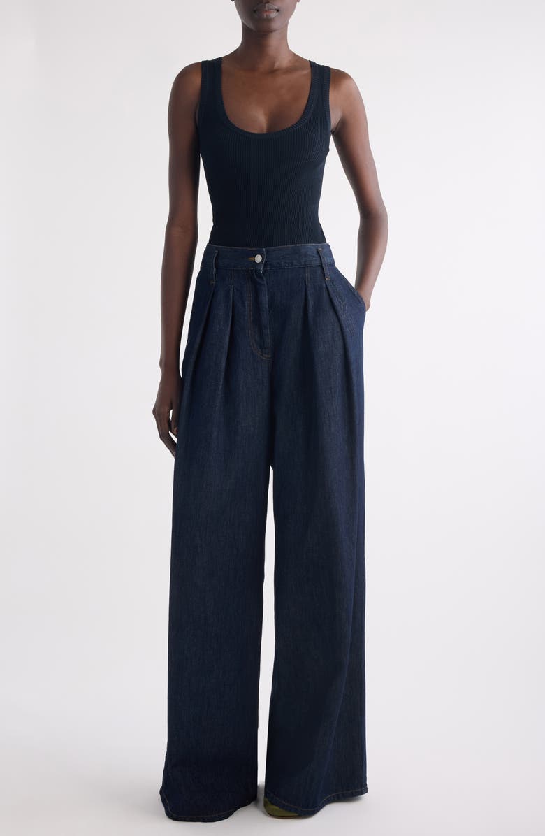 Dries Van Noten Topaza Ribbed Tank, Alternate, color, Navy