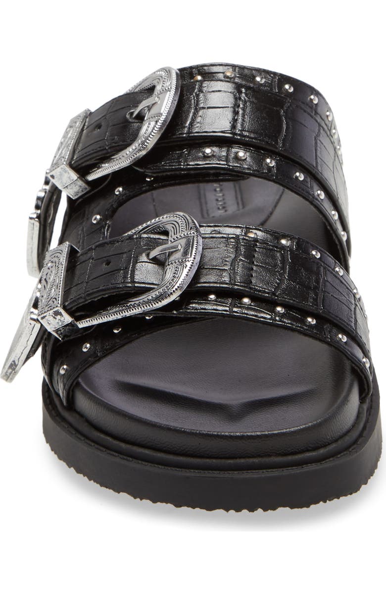 Topshop Peru Buckle Slide Sandal, Alternate, color,