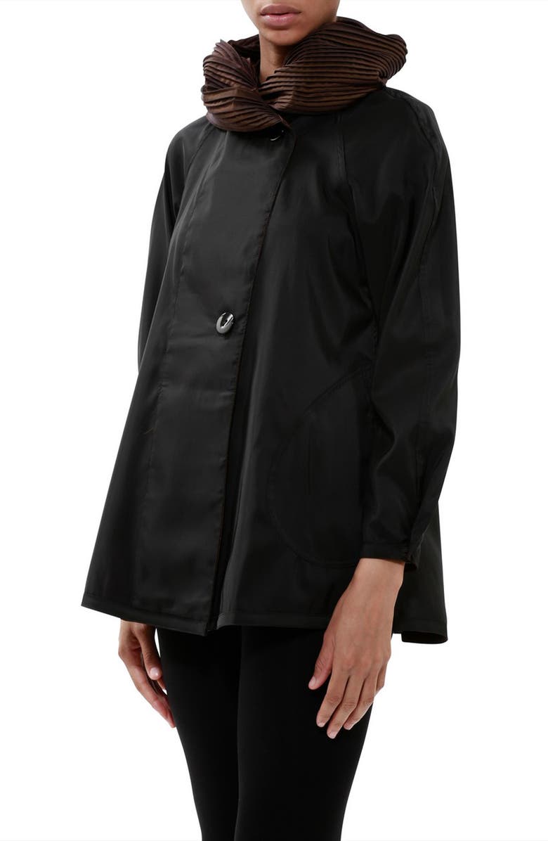 Mycra Pac Mini Donatella Reversible Hooded Raincoat, Alternate, color, Brown Black