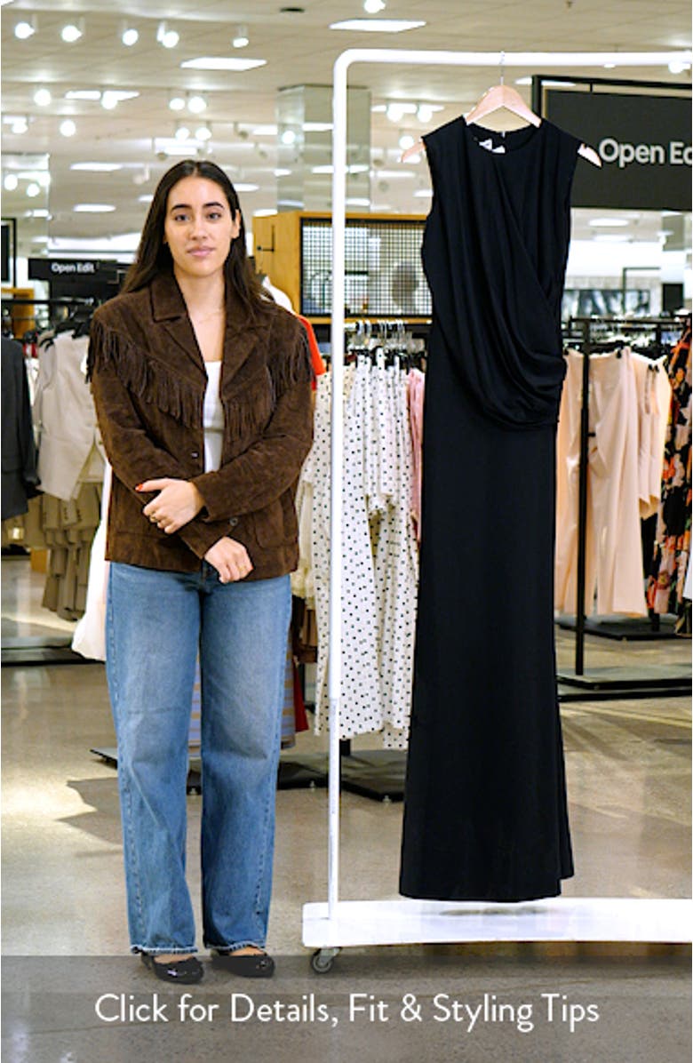 Frozy Ruched Sleeveless Gown, sales video thumbnail