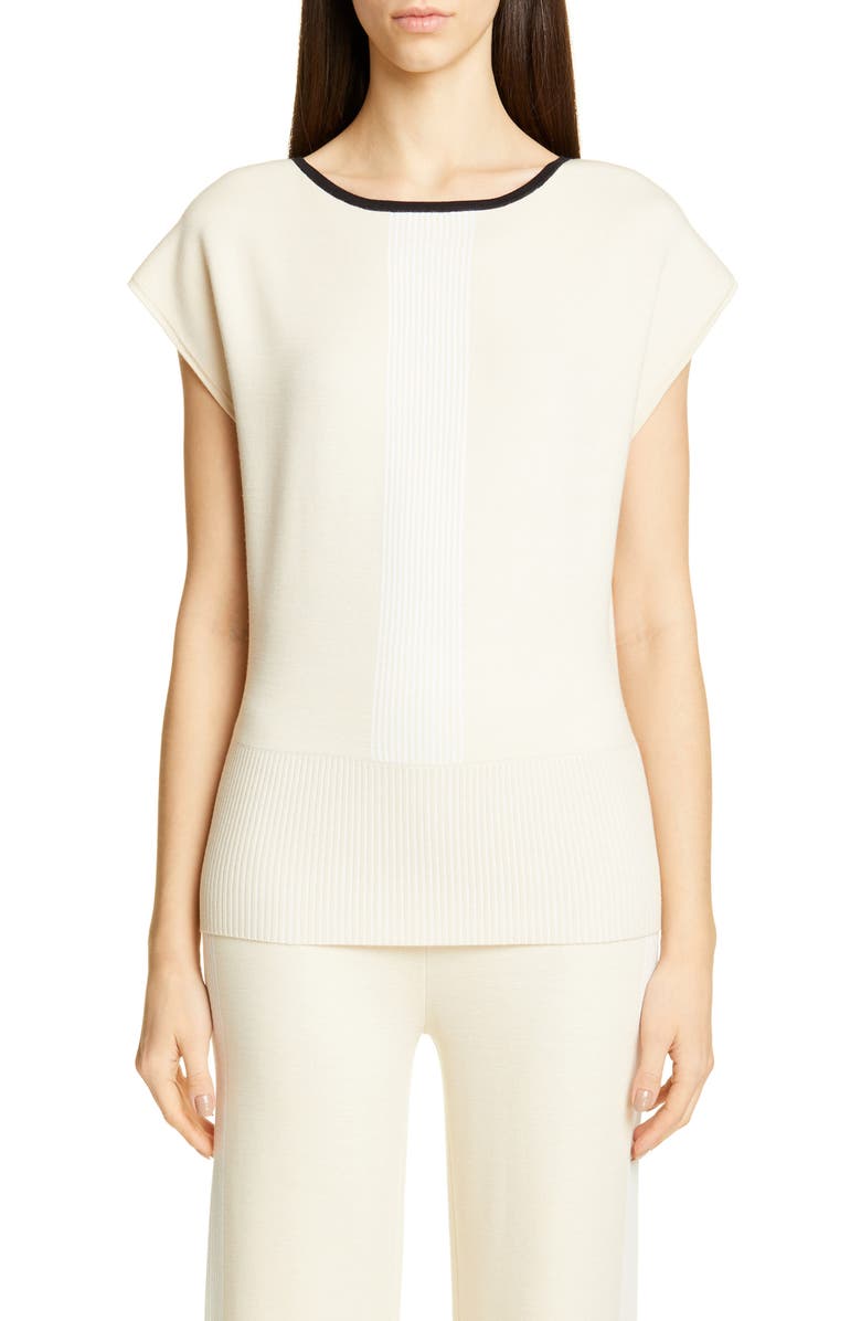 St. John Collection Engineered Stripe Sweater, Main, color, 