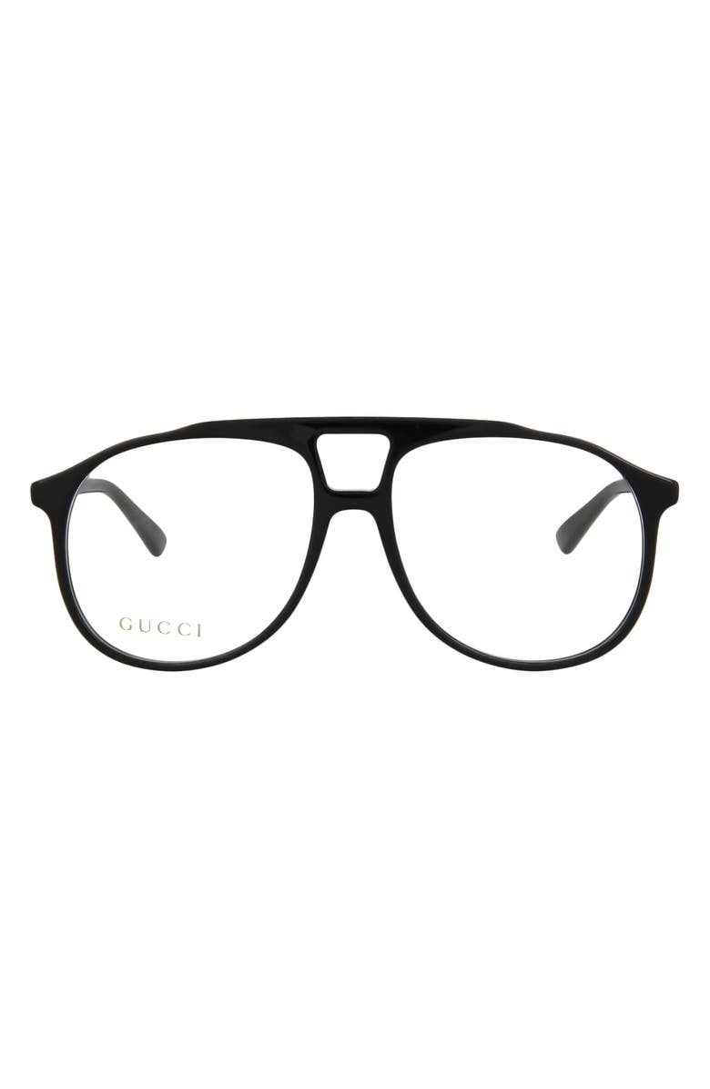 Gucci 57mm Aviator Core Optical Frames, Main, color, 