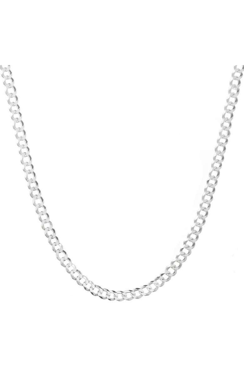 Donatello Gian Sterling Silver Thick Curb Chain, Main, color, Silver
