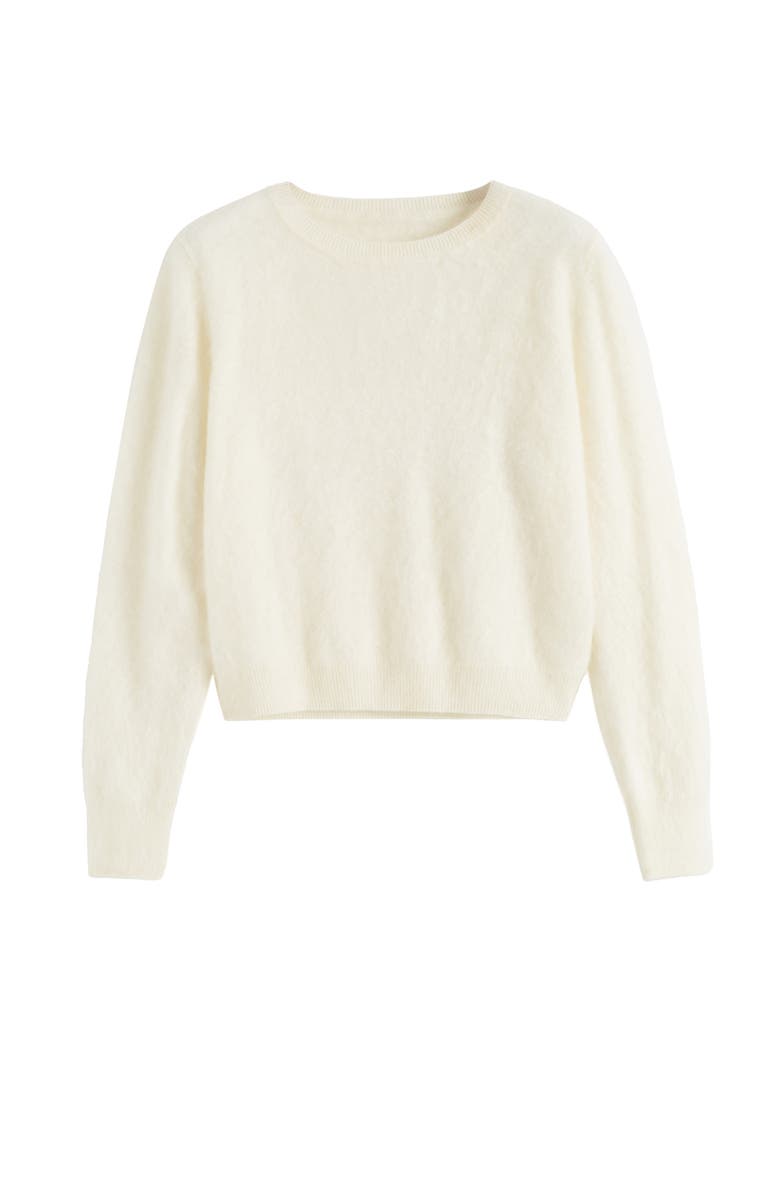Chinti & Parker Brushed Cashmere Crewneck Sweater, Alternate, color, Cream
