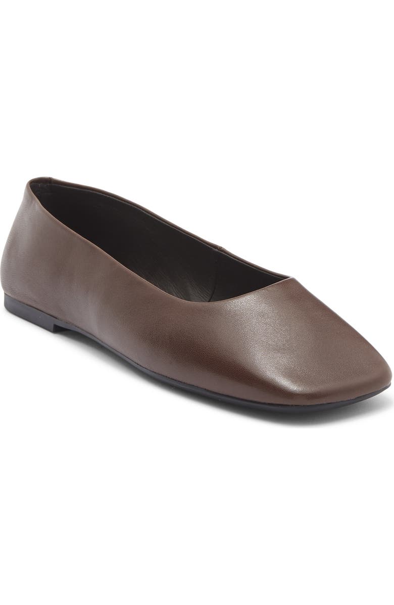 Jeffrey Campbell Listos Square Toe Flat, Main, color, Brown
