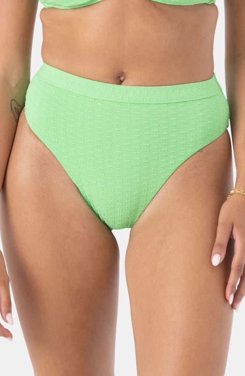 Haleiwa Banded High Waist Bikini Bottoms