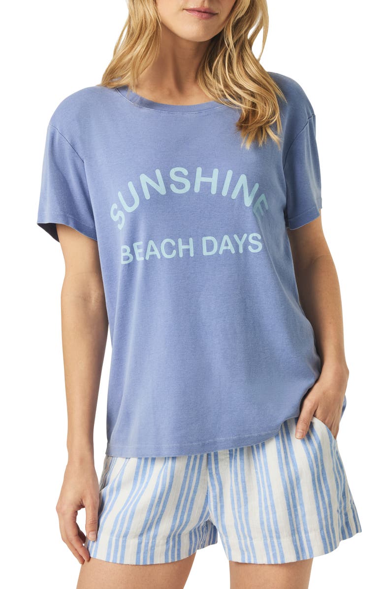 Splendid Coastal Cool Cotton Blend Graphic T-Shirt, Main, color, Sunshine Beach