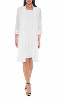 Marina Sequin Embellished Shift Dress with Jacket