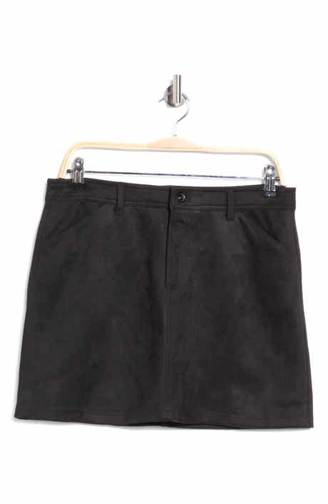 Faux Suede Miniskirt