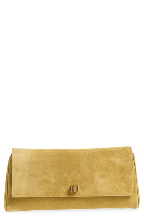 Audrey Suede Clutch