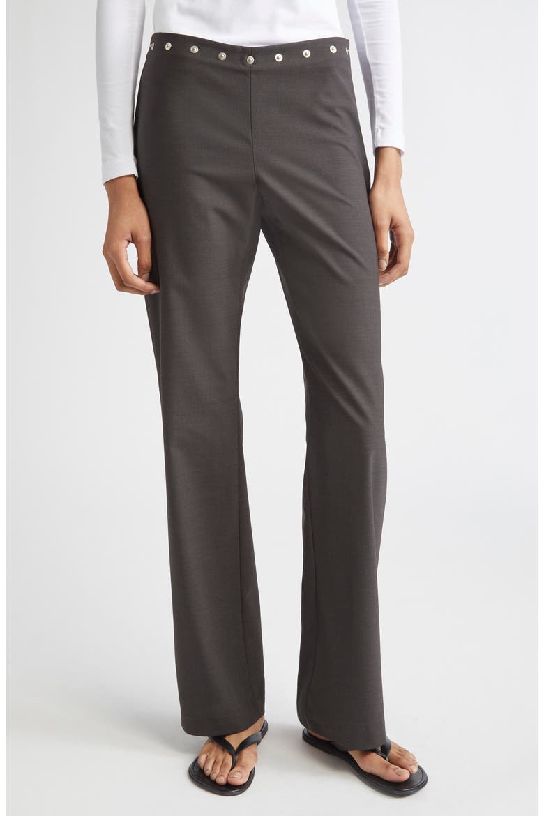 Paloma Wool Dain Snap Detail Bootcut Trousers (Women) | Nordstrom
