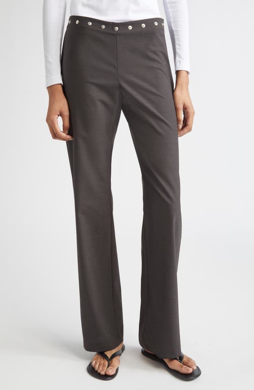 Paloma Wool Dain Snap Detail Bootcut Trousers in Brown  product