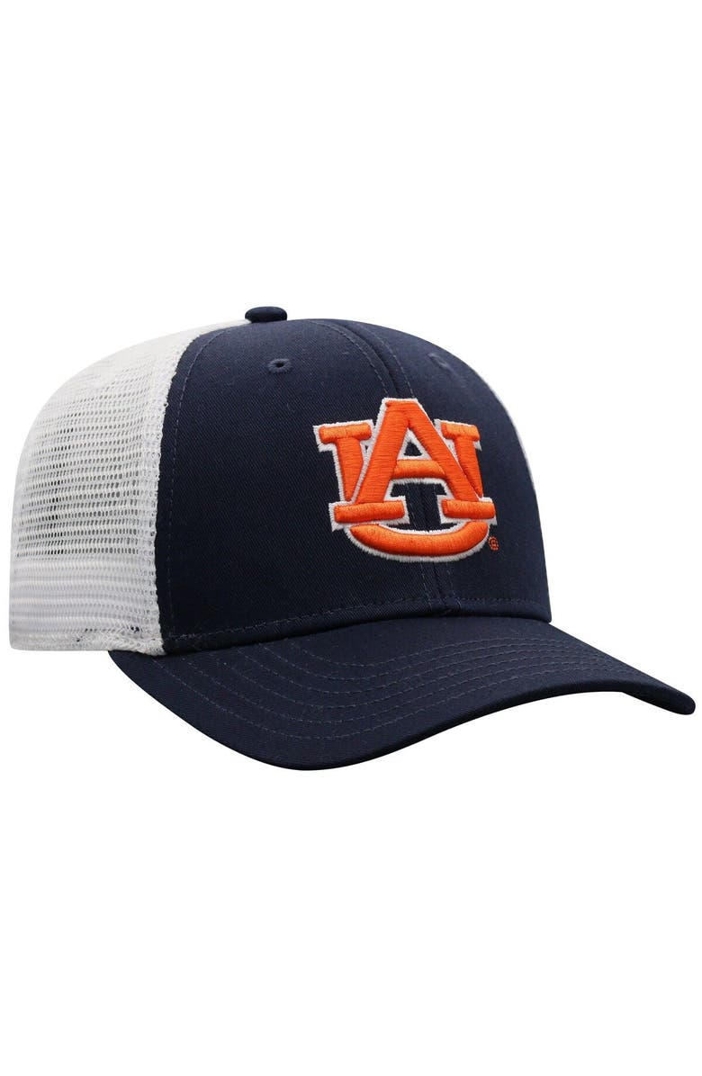 TOP OF THE WORLD Men's Top of the World Navy/White Auburn Tigers Trucker Snapback Hat, Alternate, color, Navy