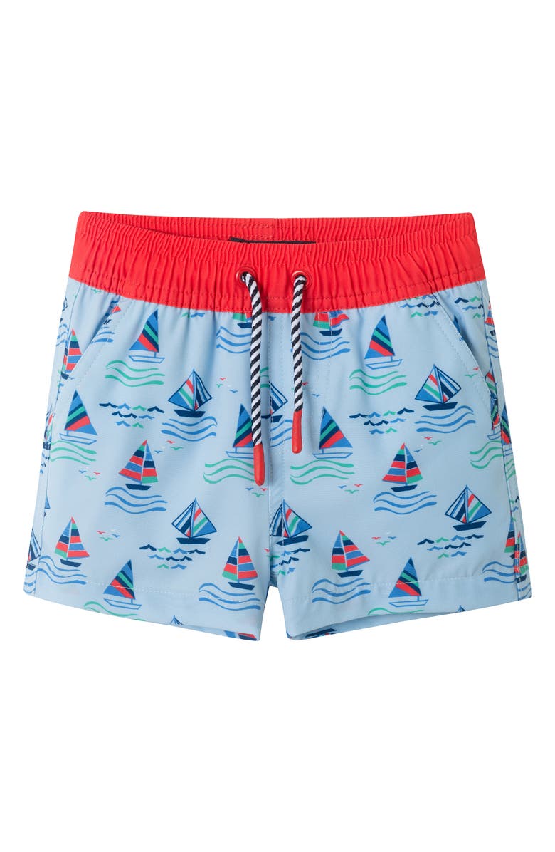 Andy & Evan Long Sleeve Rashguard & Shorts Set, Alternate, color, Navy