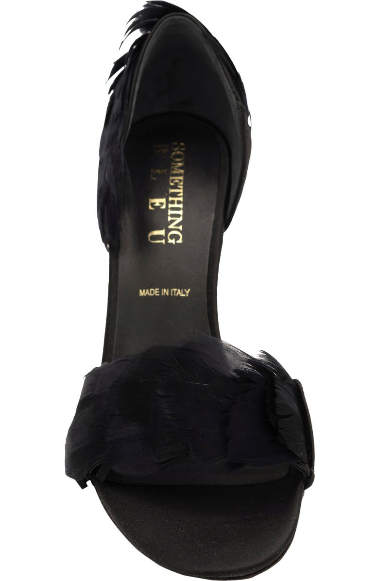 Something Bleu Sophia Feather Kitten Heel d'Orsay Pump, Alternate, color,