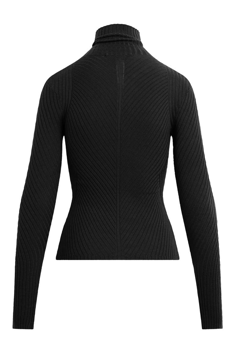 Be Your Girl Turtleneck Merino Wool Blend Sweater, Alternate, color, BLACK