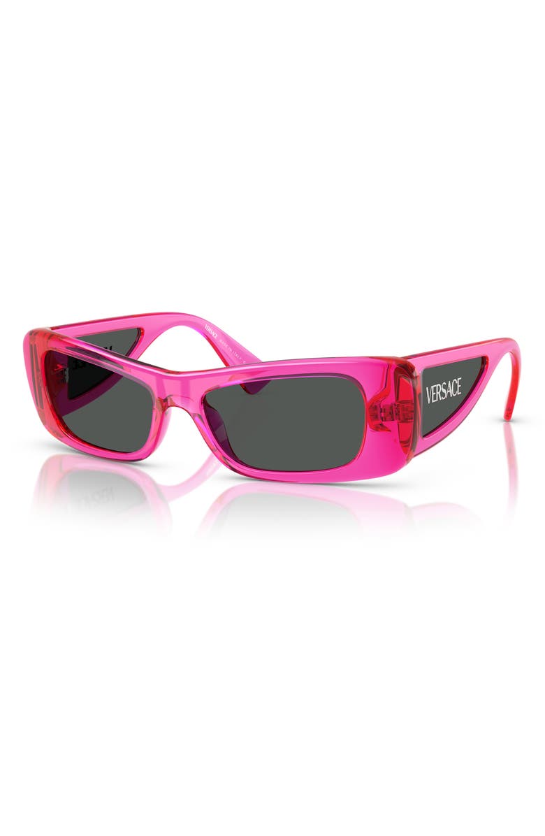 Versace 54mm Pillow Sunglasses, Alternate, color, Fuchia
