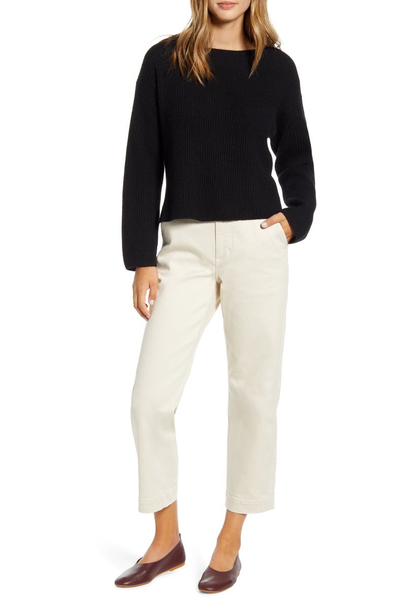 Everlane The Cashmere Rib Boatneck Sweater, Alternate, color,