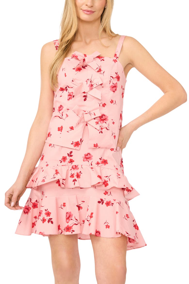 Bow Detail Square Neck Camisole, Alternate, color, CORAL BLOOM