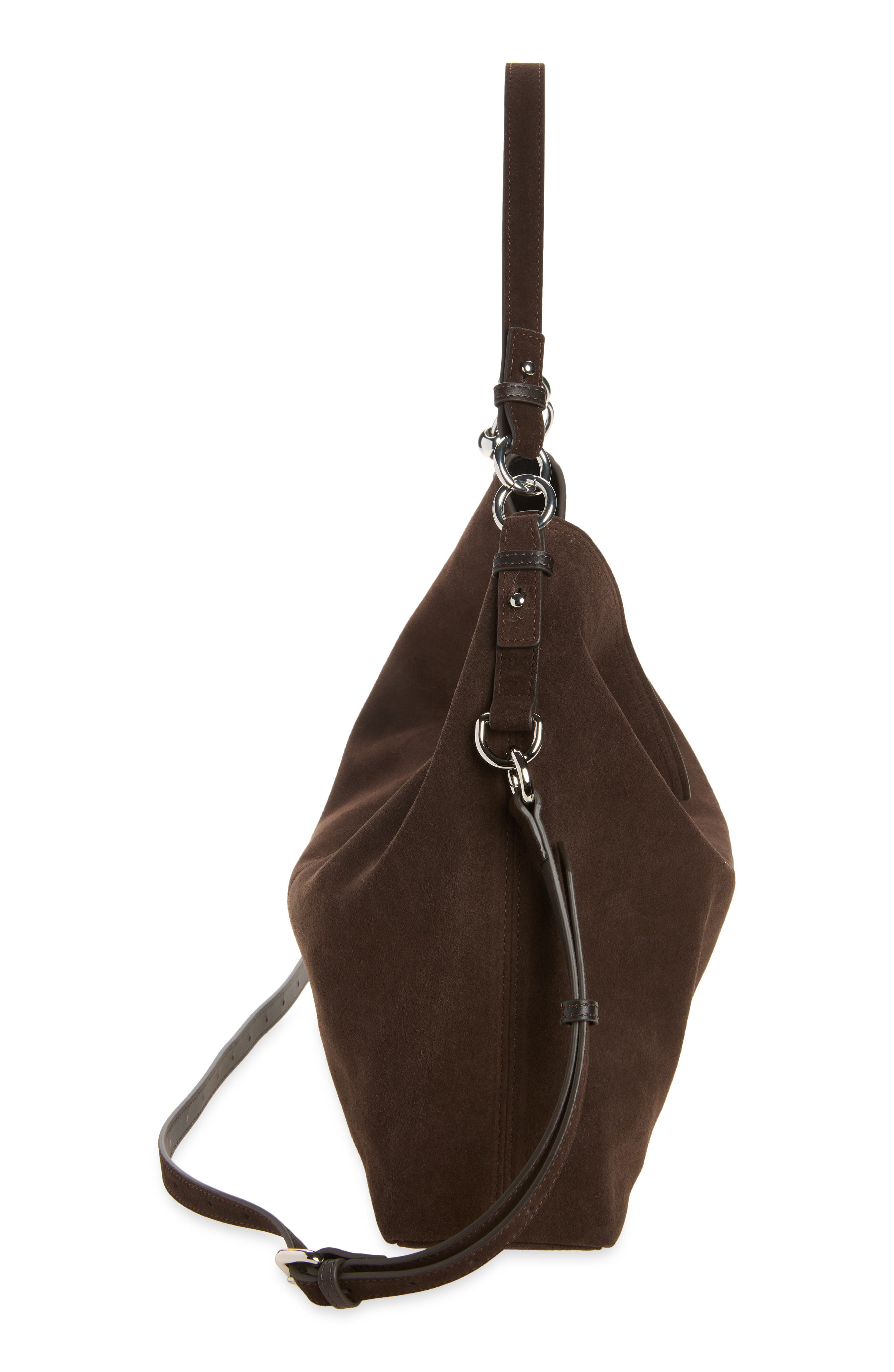 Marla Suede Hobo Bag, Alternate, color, BROWN