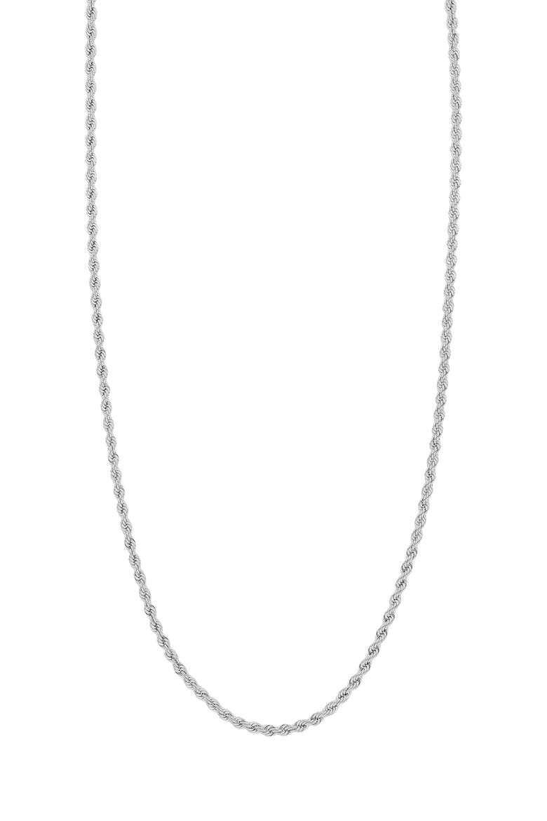 14K Gold Rope Chain Necklace (Nordstrom Exclusive), Main, color, 14K WHITE GOLD