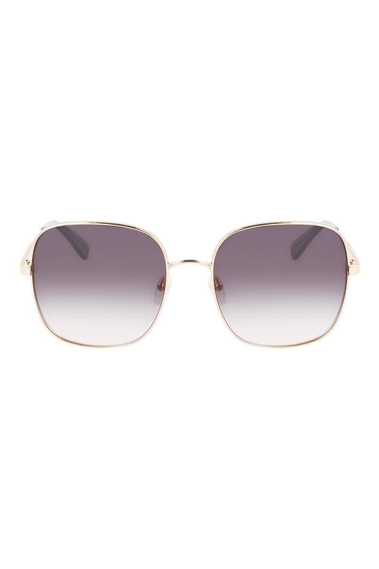 59mm Monogram Square Sunglasses, Main, color, GOLD/GRADIENT BLUE