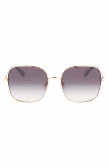 Longchamp 59mm Monogram Square Sunglasses