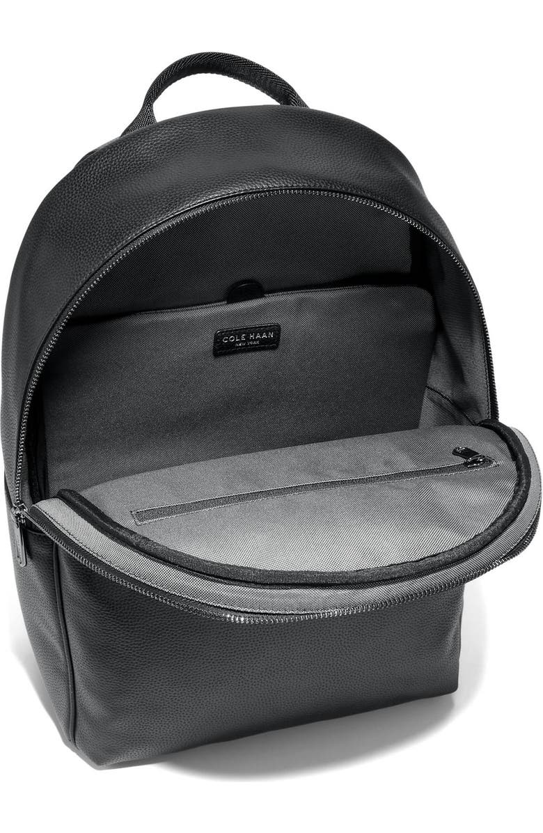 Cole Haan Belmont Leather Backpack, Alternate, color, Black