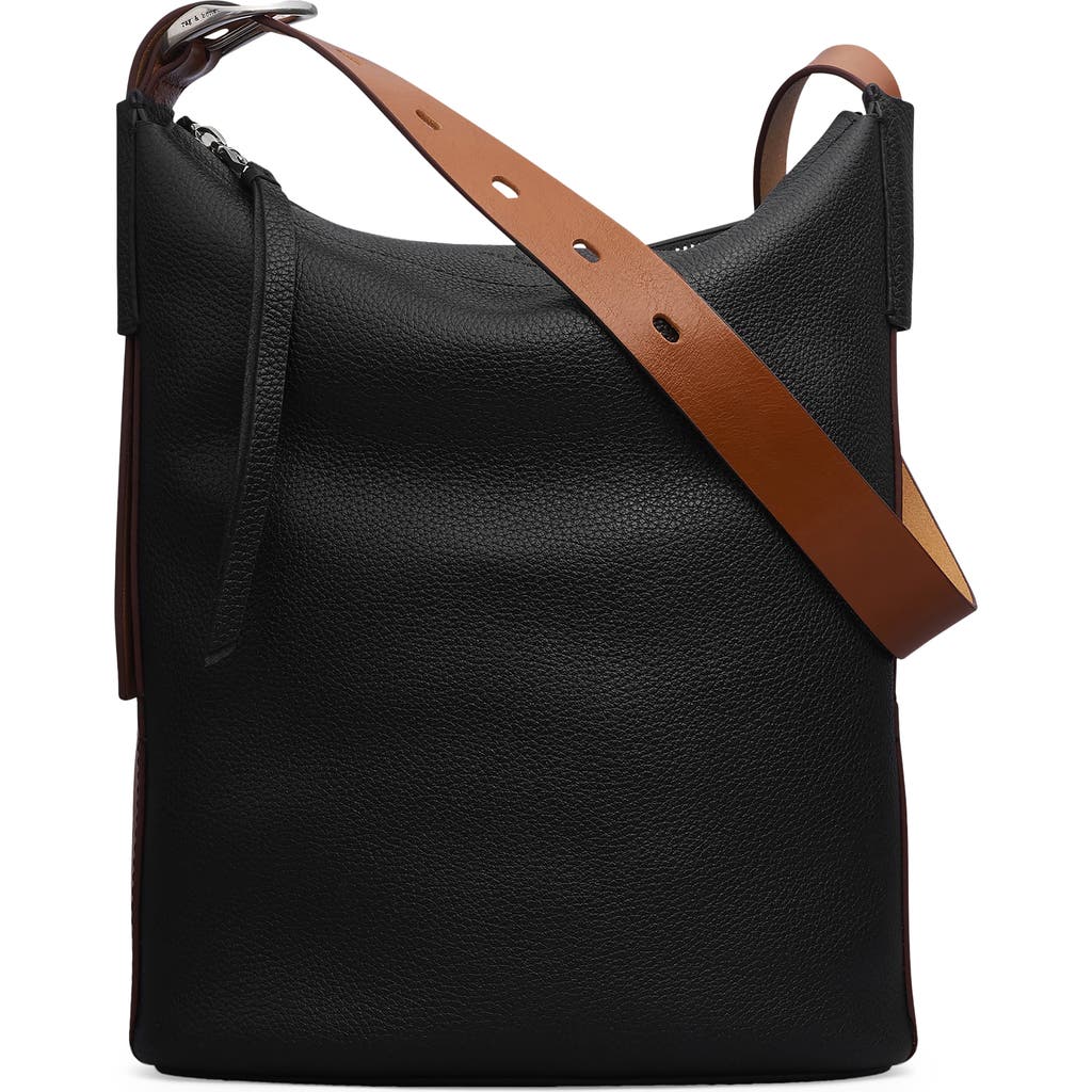 Rag & Bone Belize Leather Bucket Bag In Blk