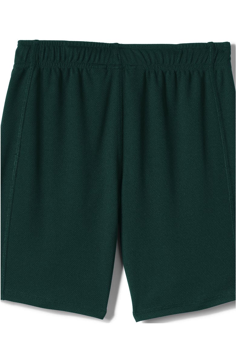 Lands' End School Uniform Girls Mesh Gym Shorts, Alternate, color, Evergreen