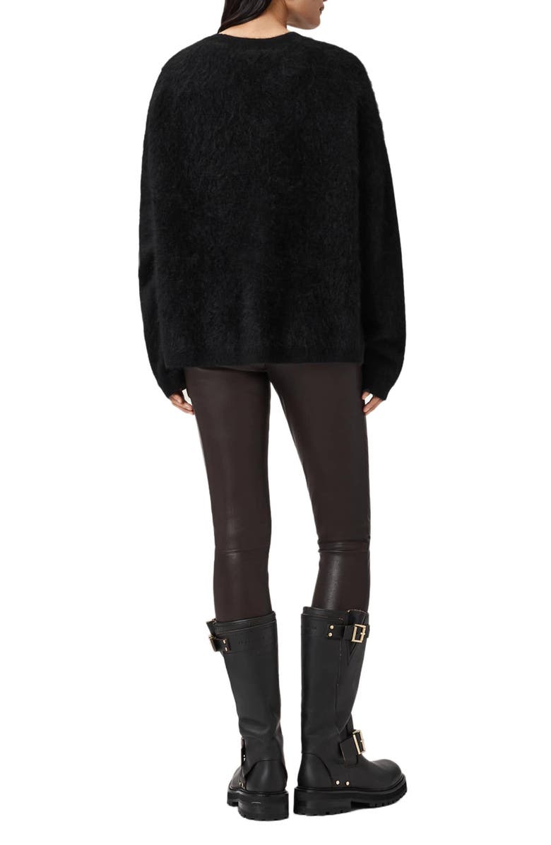 AllSaints Cora Leather Leggings, Alternate, color,