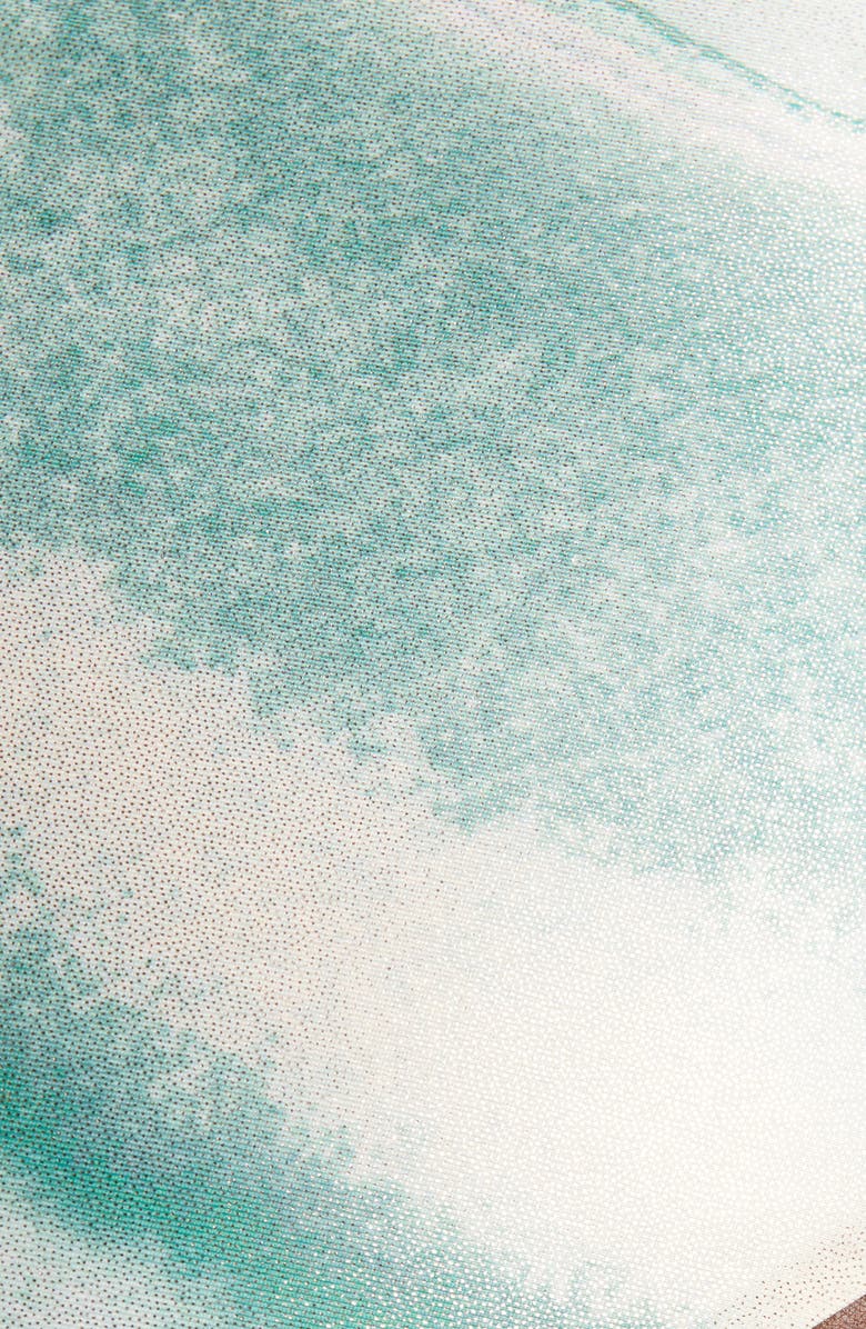 BOAMAR Talia High Cut Bikini Bottoms, Alternate, color, Turquoise/ White